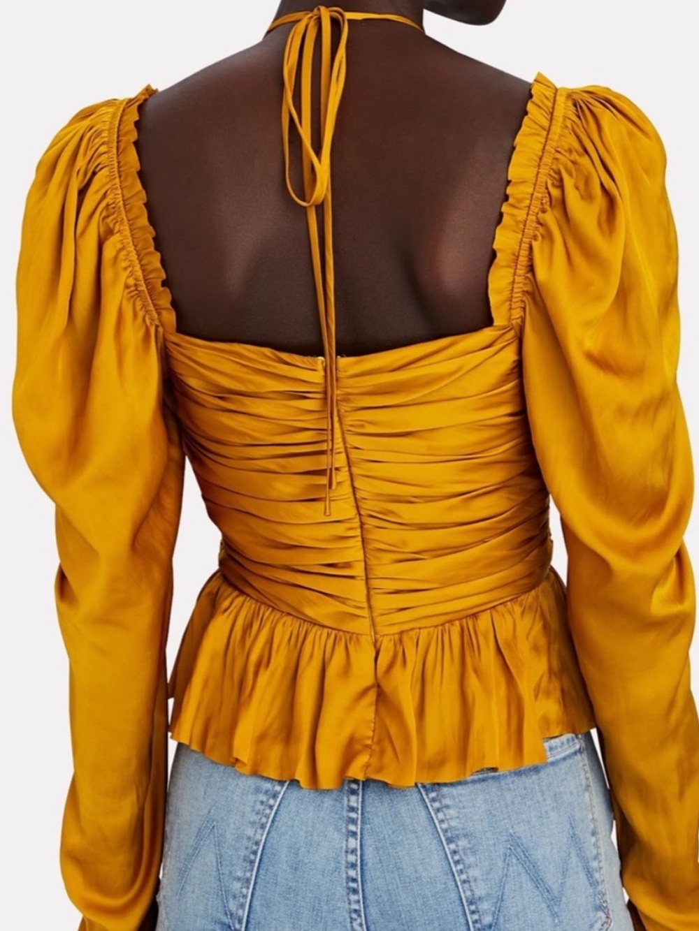 ❤️Ulla Johnson Satin Peplum Top❤️ Size 0 - Picture 4 of 10